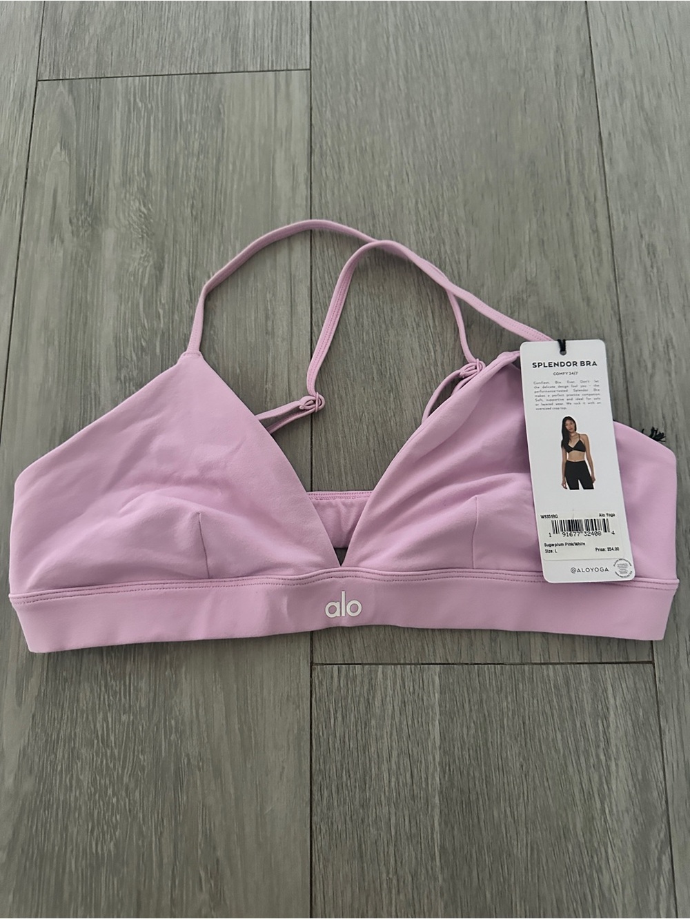 ALO Yoga Splendor Bra in sugarplum
